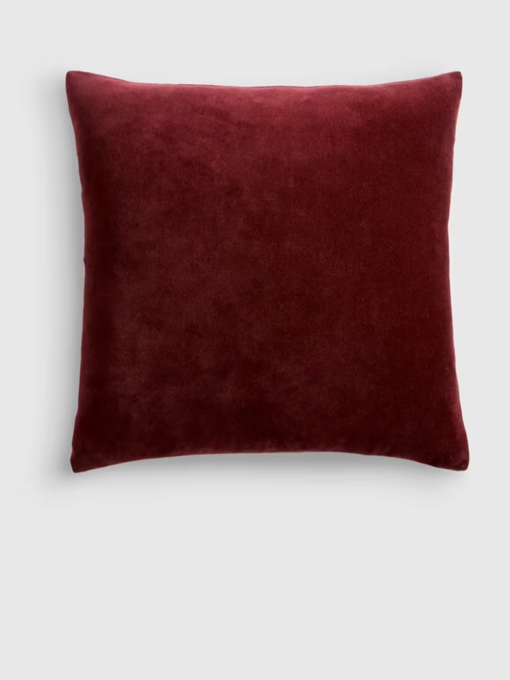 Classic Cotton Velvet Pillow Cover 20 x 20 Bordeaux